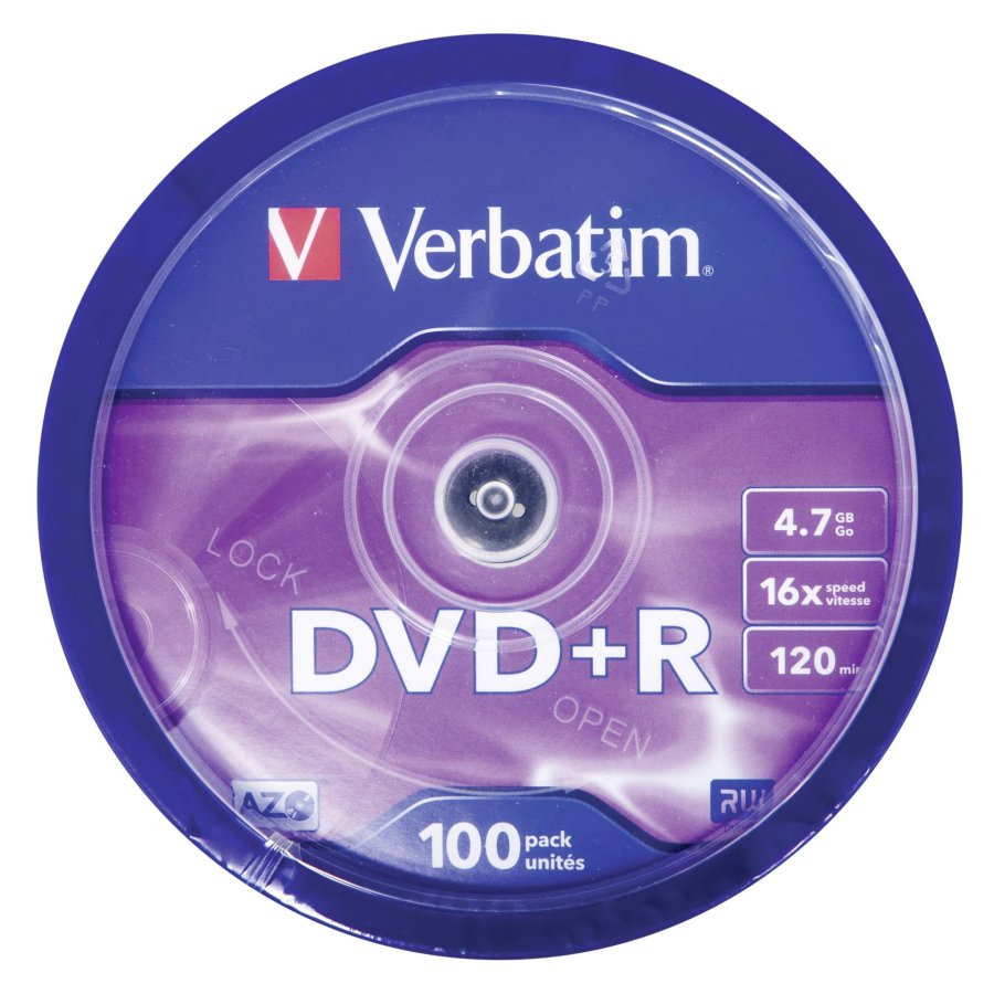 1x100 Verbatim DVD+R 4,7GB 16x Speed, matt silver #3
