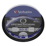 1x10 Verbatim M-Disc BD-R BluRay 25GB 4x Speed Cakebox printable #1
