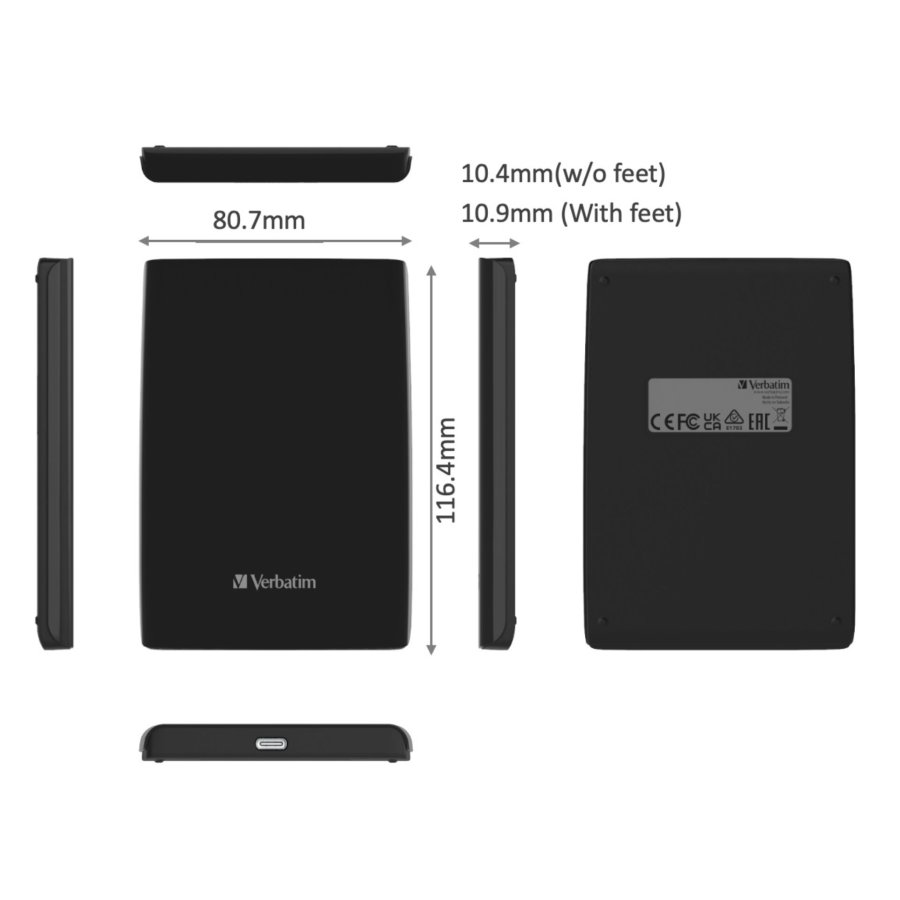 Verbatim Store n Go Slim   512GB Portable SSD USB 3.2 Gen 1 32181 #4