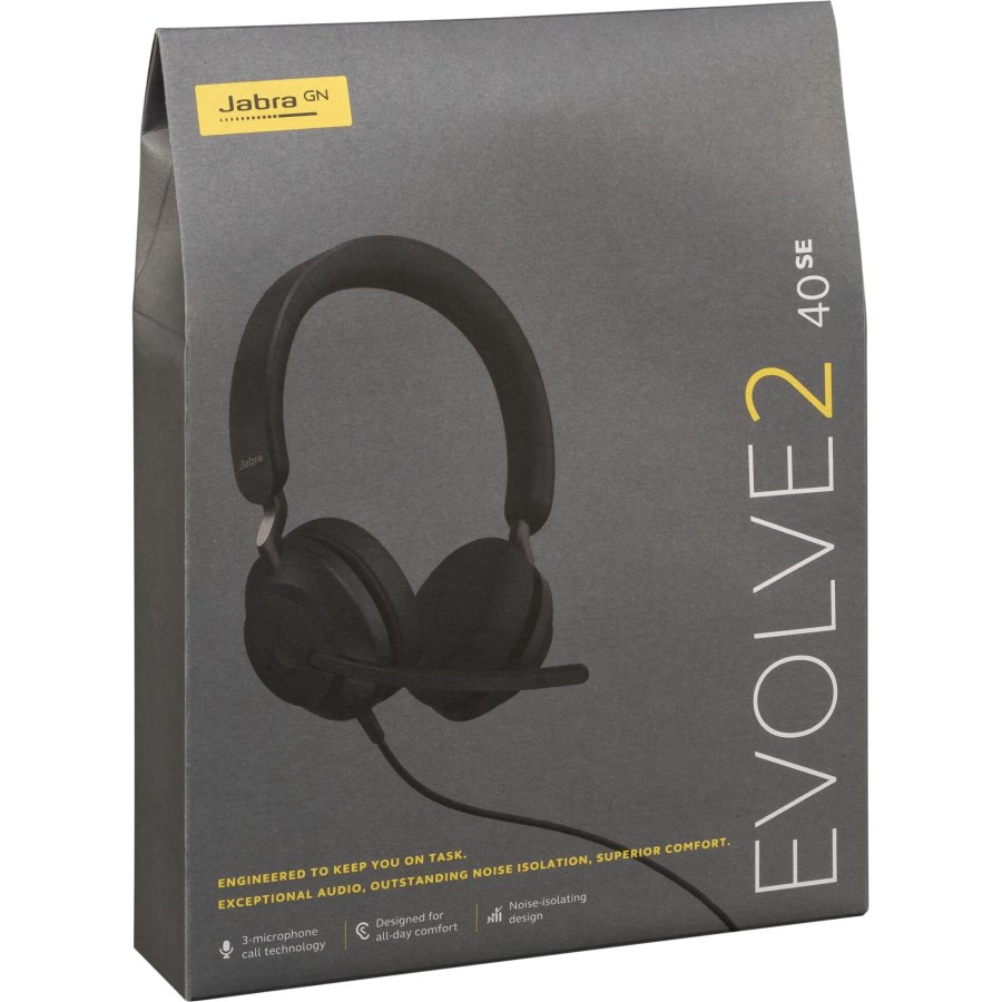 Jabra Evolve2 40 UC Stereo Headset black USB-C #1
