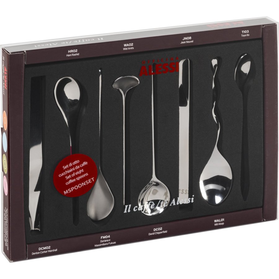 Alessi Designer Set of 8 Coffee Spoons MSPOONSET #3