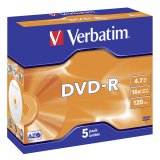 1x5 Verbatim DVD-R 4,7GB 16x Speed, Jewel Case #1