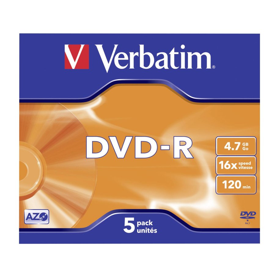 1x5 Verbatim DVD-R 4,7GB 16x Speed, Jewel Case #2