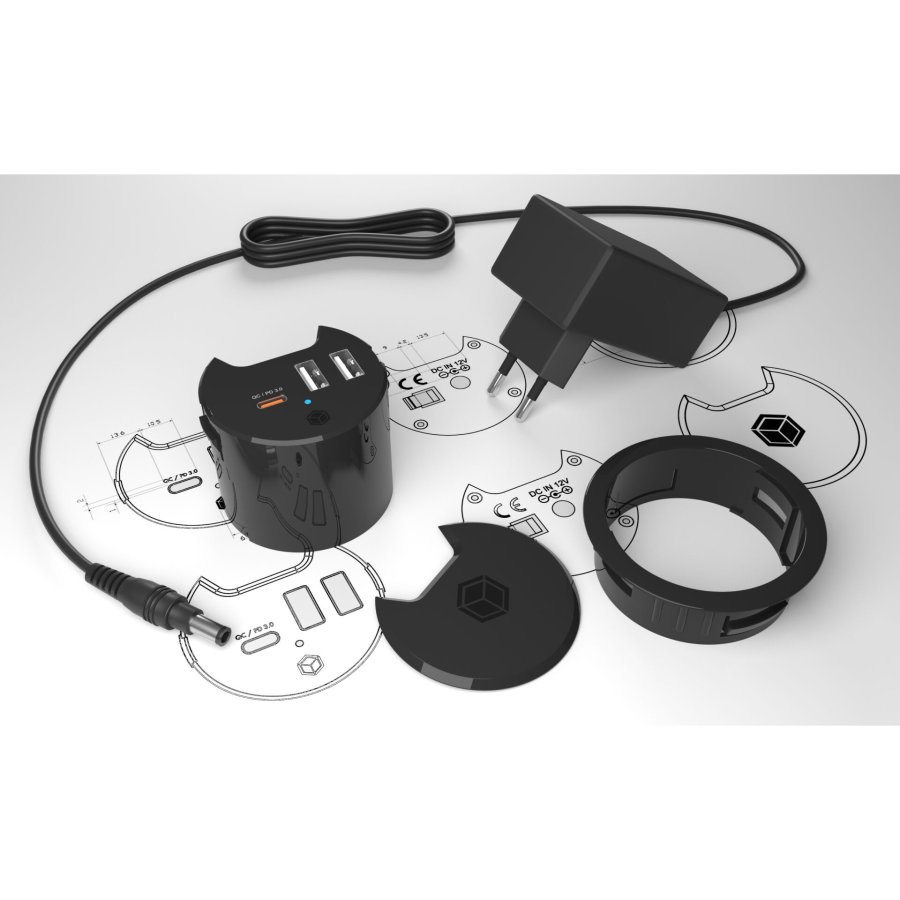 ICY BOX IB-HUB1407 USB Desk Charger #7