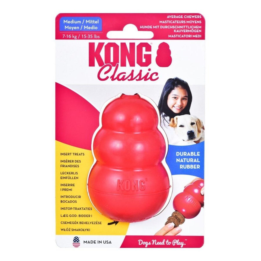 KONG	Legetj til hunde Kong Classic Rd Gummi Naturgummi dyr Indendrs (1 stk) #1