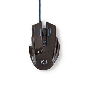 Nedis	Gaming Mouse | Kabel | 800 / 1600 / 2400 / 4000 dpi | Justerbar DPI | Antal knapper: 8 | Programmerbare knapper | Hjrehndet | 1.50 m | LED #1