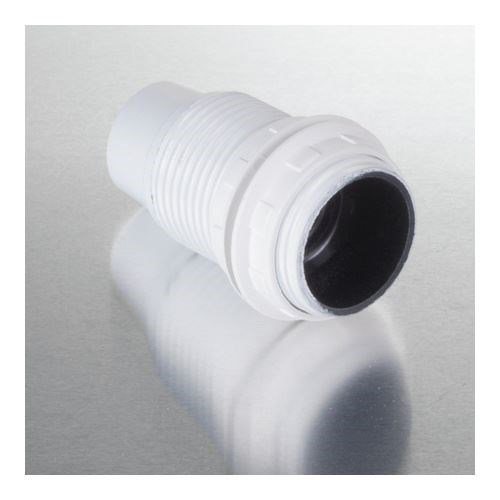 EZO Lampefatning E14 m/ringe til lampeskrm, hvid - 322814 #1