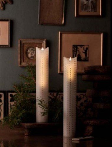 1 stk. Sirius Sara Kalenderlys 5xH29cm, Slv Dots #1