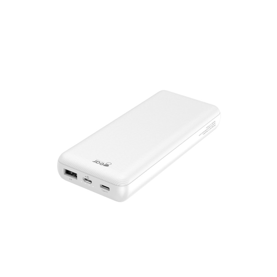 674106 - Gear Powerbank 20.000mAh LiPolymer Ultracompact 2.1A 1xUSB-C 2xUSB-A 1xMicroUSB Hvid - 6741 #1