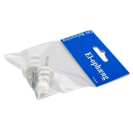 El-oph�ng m/skrue hvid 2 stk. GN-pak #1