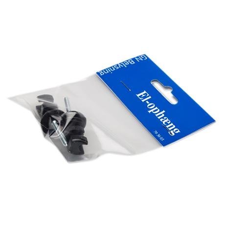 El-oph�ng m/skrue sort 2 stk. GN-pak #1