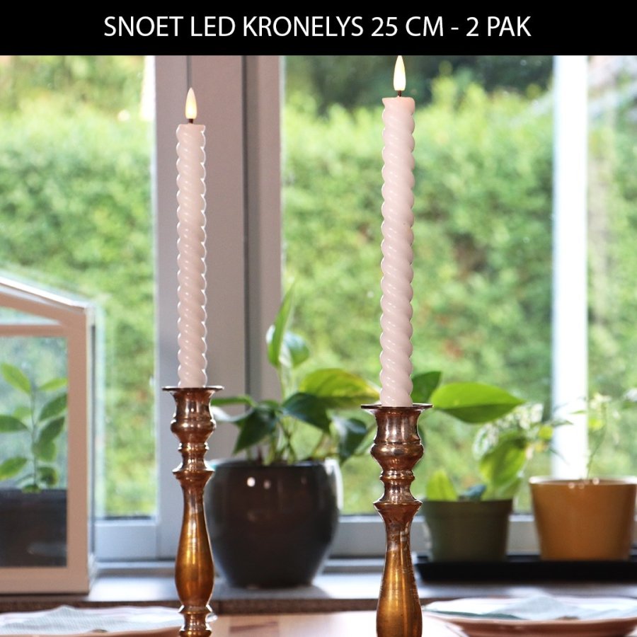 Snoet LED Kronelys 25 cm. 2pk #1