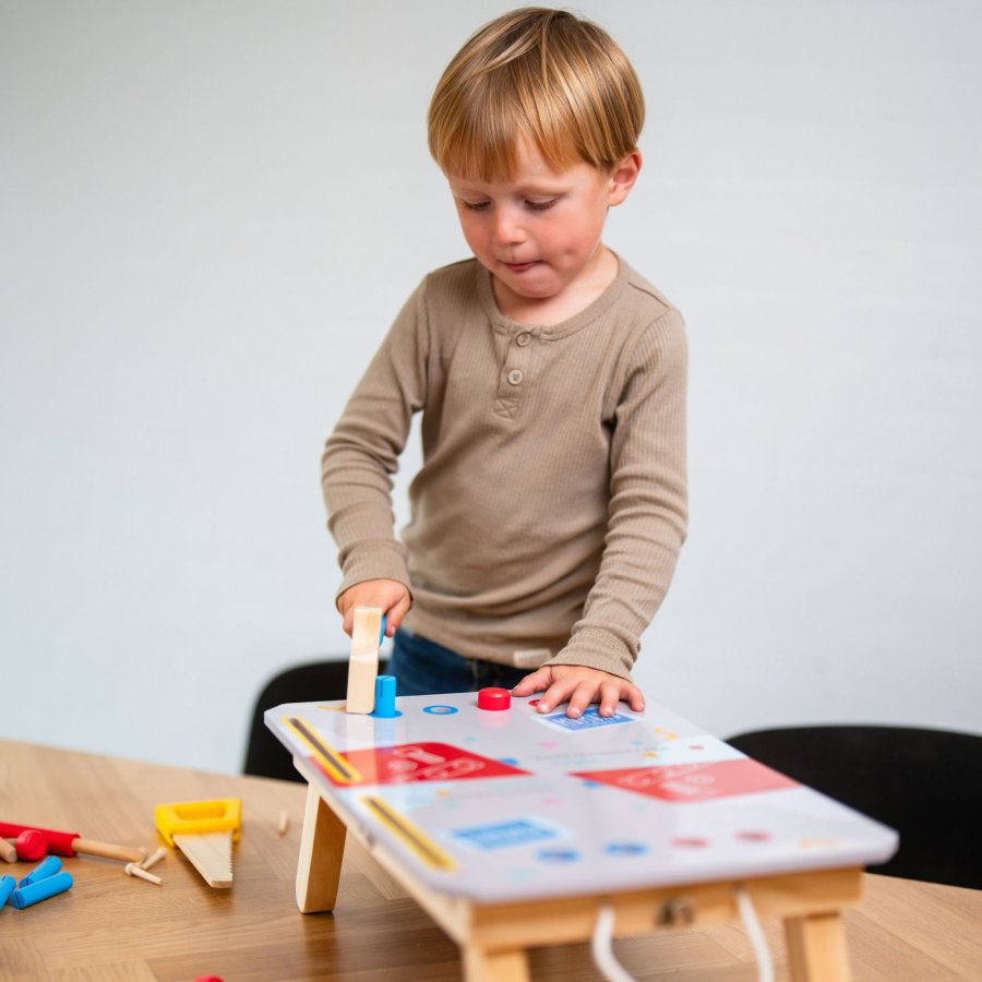 Vrktjsbord i tr med 15 tilbehrsdele  #1