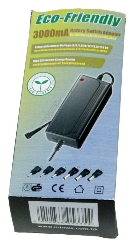 MWMG36EU/6XC UNIVERSAL NETDEL, STABILISERET, 5-15V, MAX.3000MA, EUP- #1