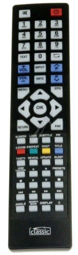 IRC87013 FJERNBETJENING CLASSIC 1:1 FLAT-TV TOSHIBA TELEFUNKEN #1