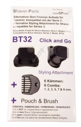 TRIMMERHOVED MED 5 STYLINGTILBEH�R, ALTERNATIVT TIL BRAUN BT32 (SERIES 3 BARBERMASKINE) #1