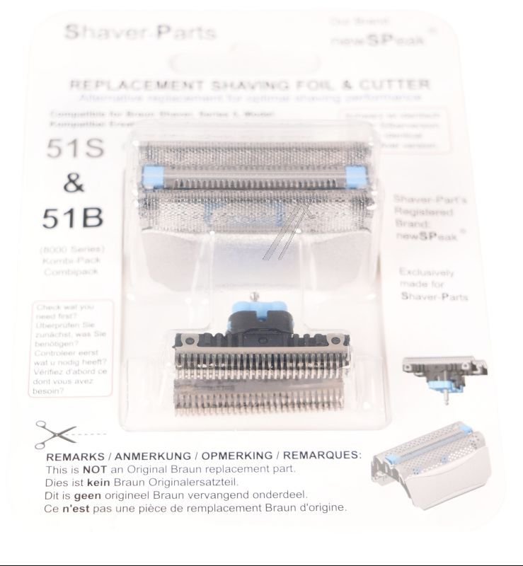 51S SK�REHOVED KOMBIPAKKE ALTERNATIV TIL BRAUN 51S #1