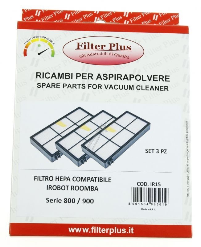 HEPAFILTER 3 STK ALTERNATIV TIL ROOMBA 800 - 900 #1