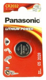 CR2032 CR-2032L/1BP KNAPCELLE BATTERI LITHIUM 3V, 220MAH (1 STK. I BLISTER) #1