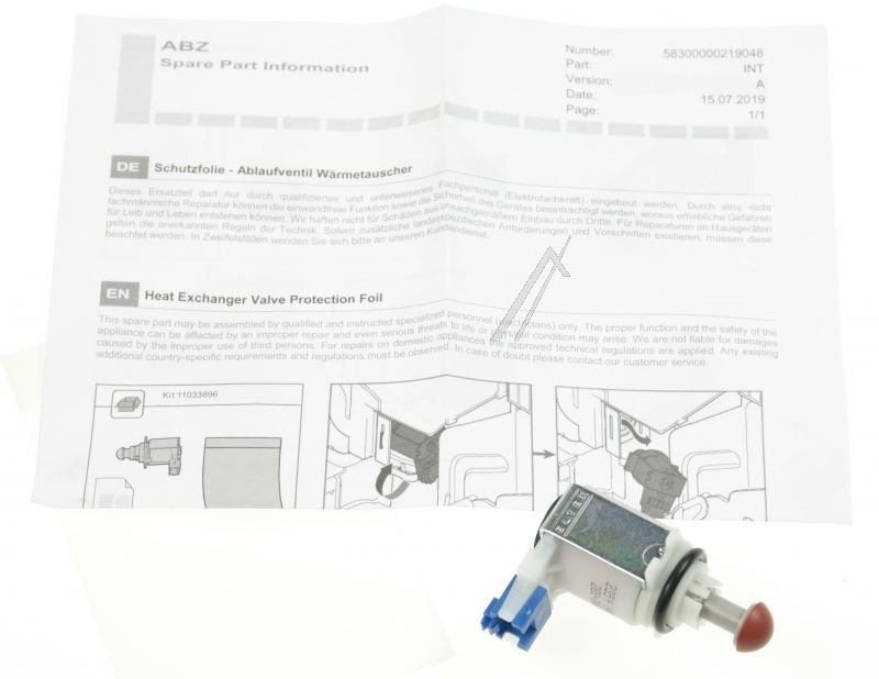 11033896 AFLBSVENTIL + BESKYTTELSESFOLIE TIL VARMEVEKSLER #1