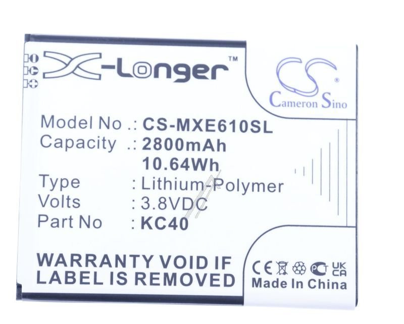 3,8V-2800MAH LI-ION PHONE BATTERI ALTERNATIV TIL LENOVO, MOTOROLA #1