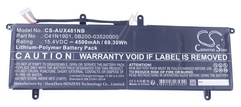 15,4V-4500MAH LI-ION BATTERI ALTERNATIV TIL ASUS LAPTOP #1