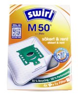 M50 / 99757 6779391 SWIRL ST�VSUGERPOSE MP AIRSPACE GREEN LINE 4+1 FILTER (ALTERNATIV TIL MIELE FJM) #1