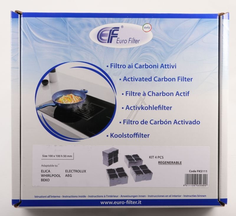 FKS111 KERAMIKFILTER 4 STK, 96X96X40CM, ALTERNATIV TIL ELICA / ELECTROLUX KIT0120952A - 4055499638 #1
