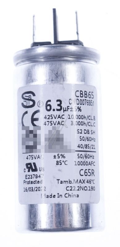 SPP0000049 KONDENSATOR 6,3F S2 �30 W/S 6,3X0,8 MET EU #1