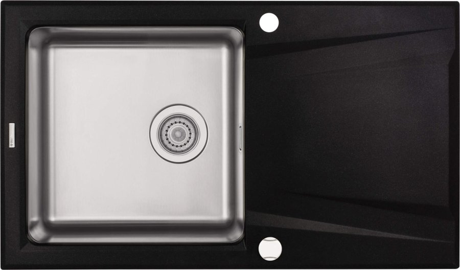 1-bowl granite-steel sink with drainer #1