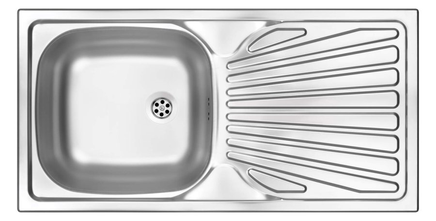 1-bowl steel sink with drainer #1