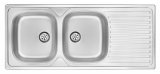 2-bowl steel sink with drainer #1