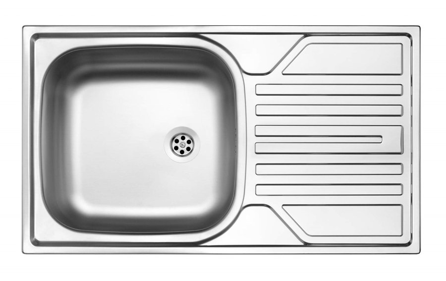 1-bowl steel sink with drainer - 2