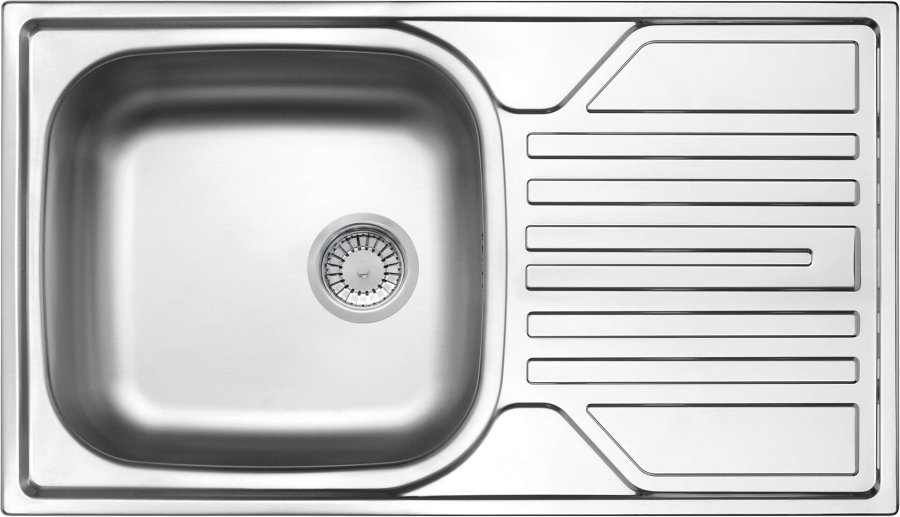 1-bowl steel sink with drainer - drain 3.5