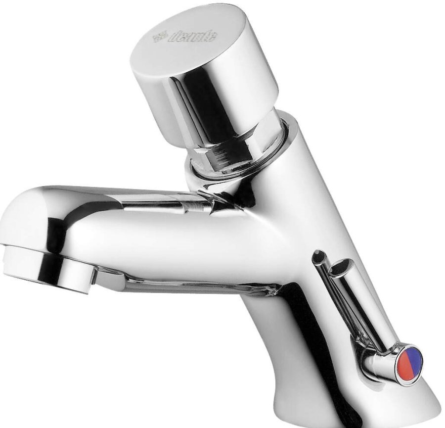 Timed washbasin mixer with temperature control #1