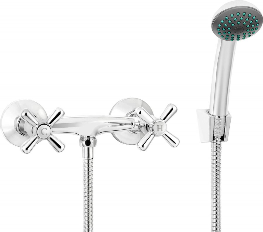 Wall-mounted shower faucet with shower set #1