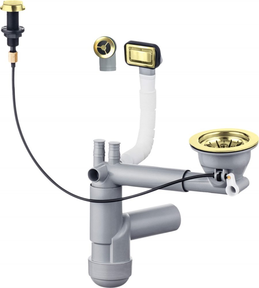 Siphon for 1-bowl granite sink - Space-Saver #1
