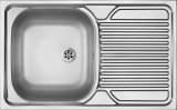 1-bowl steel sink with drainer - overlay #1