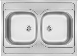 2-bowl steel sink - overlay #1