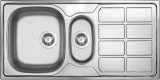 1.5-bowl steel sink with drainer #1