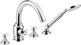 4-hole bathtub mixer with shower set #1