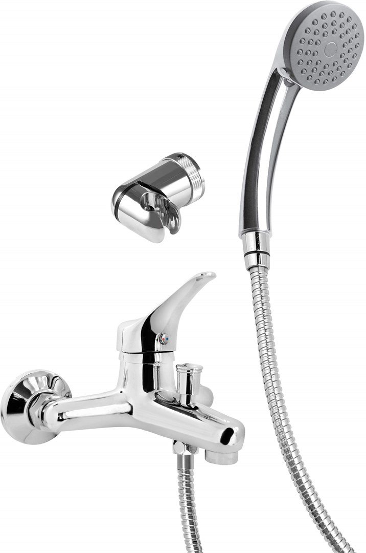 Wall-mounted bathtub mixer with shower set #1