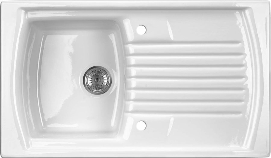 1-bowl ceramic sink with drainer #1