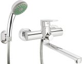 Wall-mounted washbasin and bath mixer with shower set #1