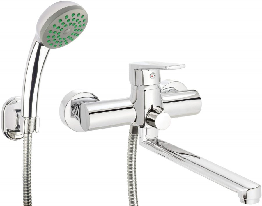 Wall-mounted washbasin and bath mixer with shower set #1