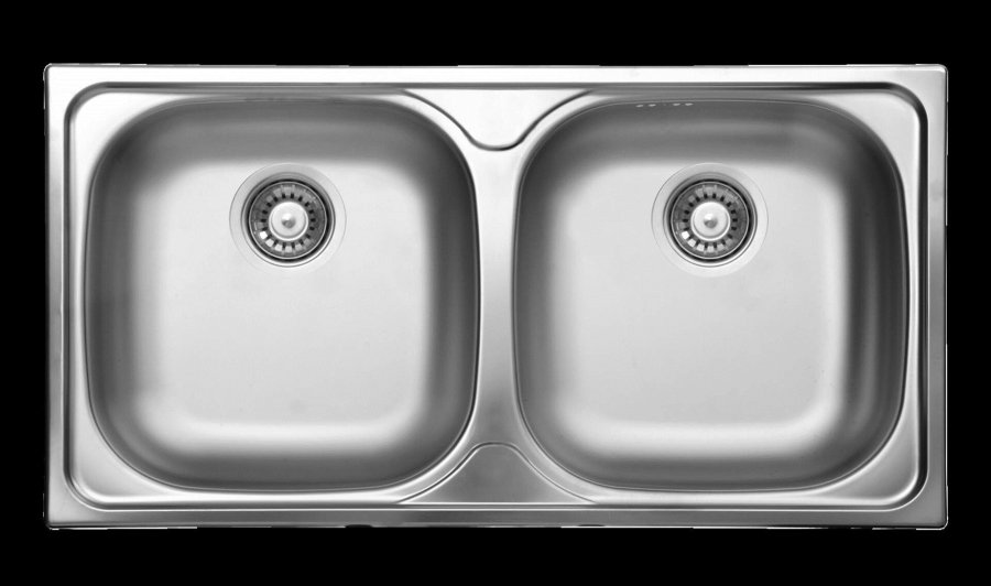 2-bowl steel sink #1