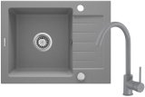 Granite sink with 1-bowl faucet with drainer #1