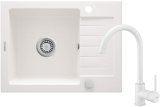 Granite sink with 1-bowl faucet with drainer #1