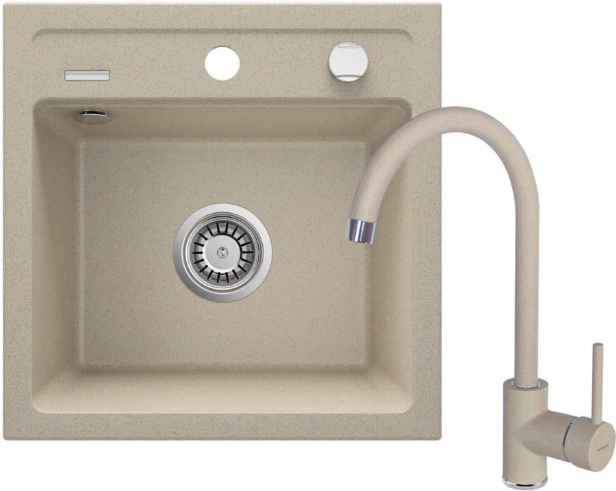 Granite sink with 1-bowl faucet #1