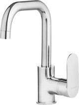 Basin mixer with rectangular spout #1